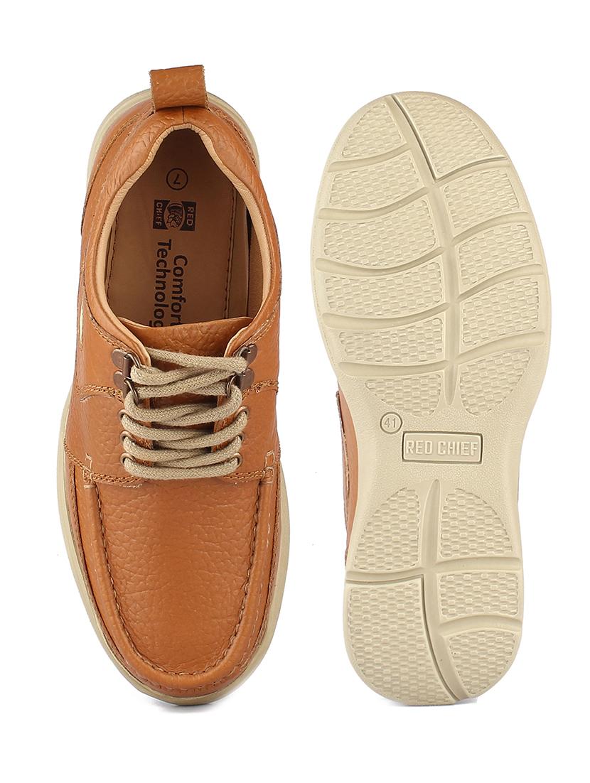 tan leather lace up shoes - 19690271 - Standard Image - 5