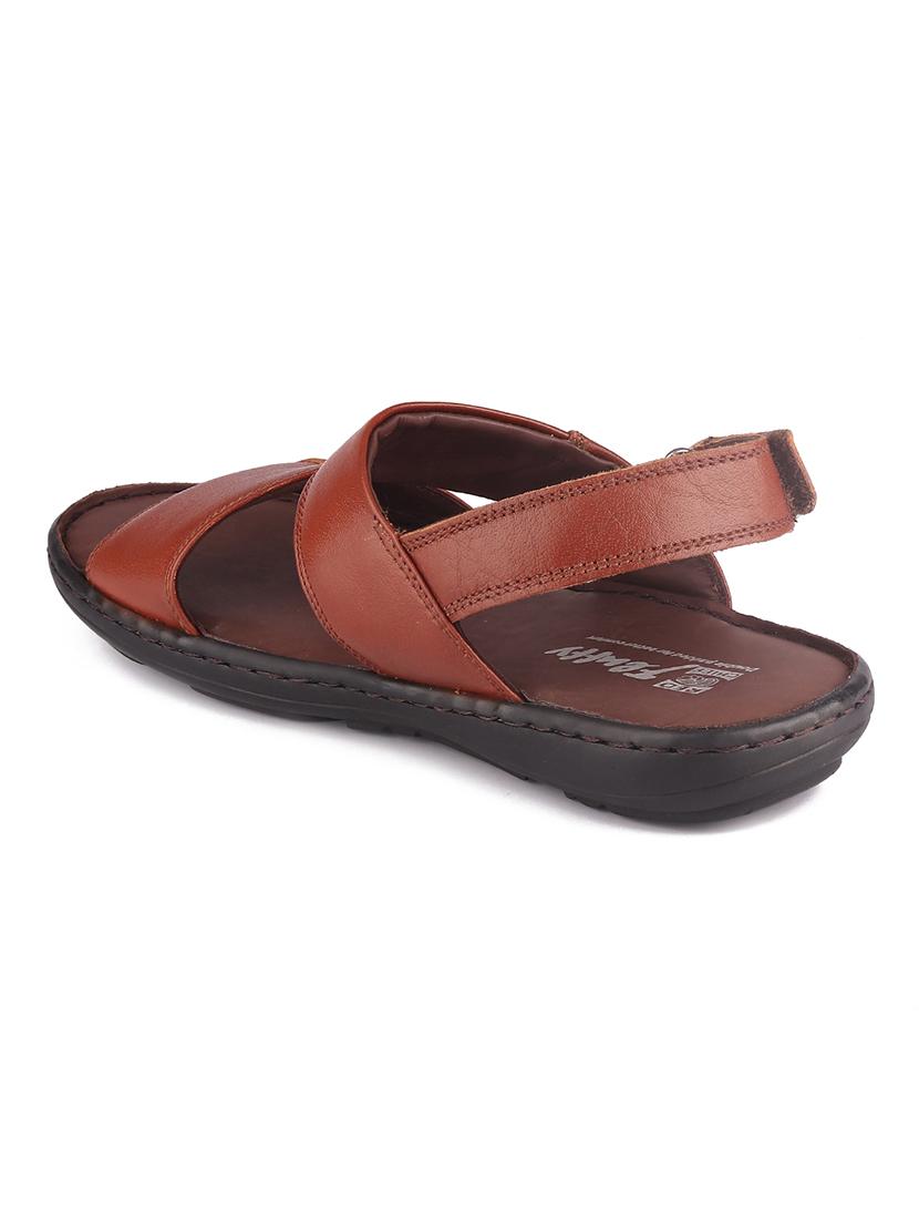 tan leather back strap sandals - 19690303 - Standard Image - 3