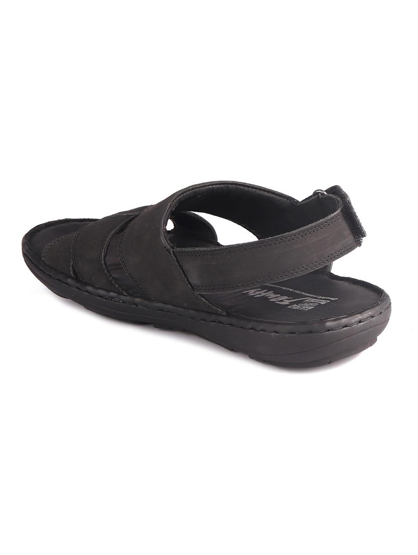 black leather back strap sandals - 19690304 - Standard Image - 3