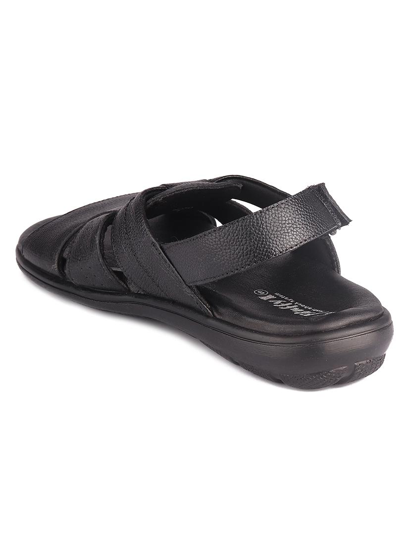 black leather back strap sandals - 19690305 - Standard Image - 3