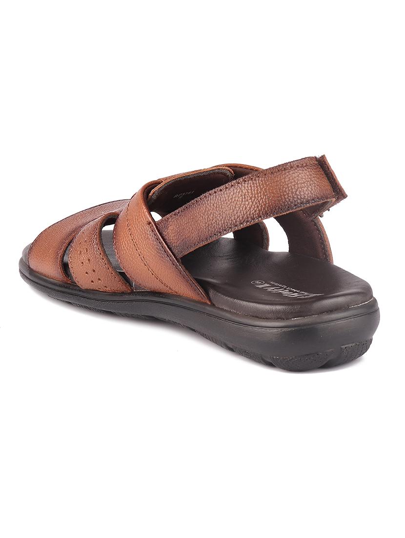 tan leather back strap sandals - 19690306 - Standard Image - 3
