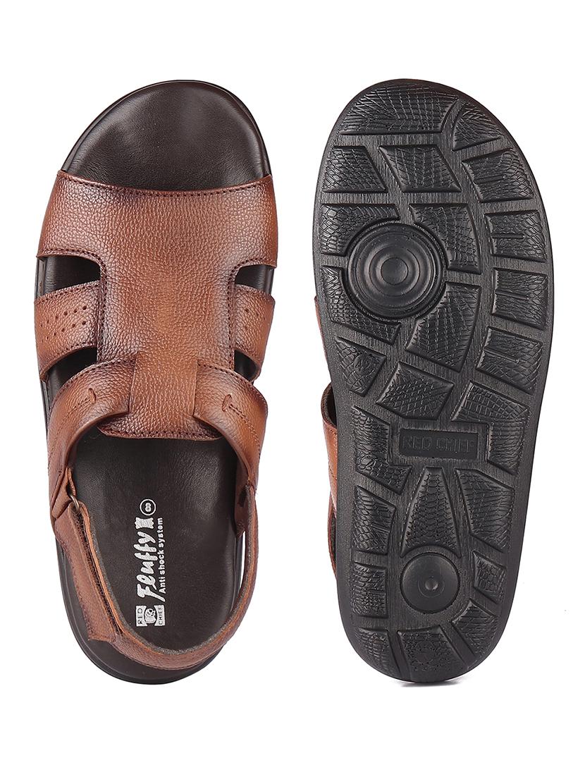 tan leather back strap sandals - 19690306 - Standard Image - 5