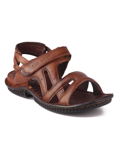 tan leather back strap sandals - 19690309 - Standard Image - 0