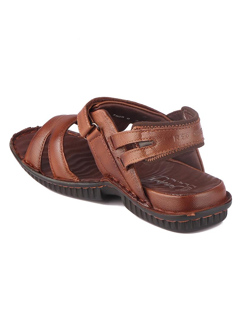 tan leather back strap sandals - 19690309 - Standard Image - 3