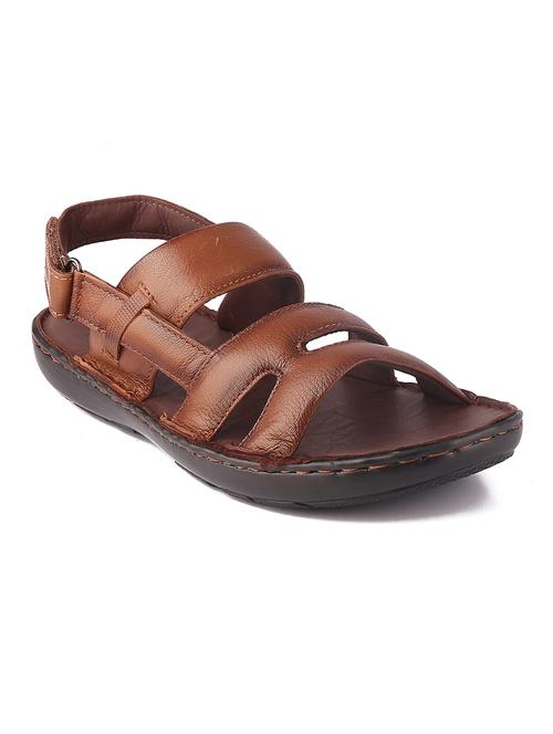 tan leather back strap sandals - 19690310 -  Standard Image - 0