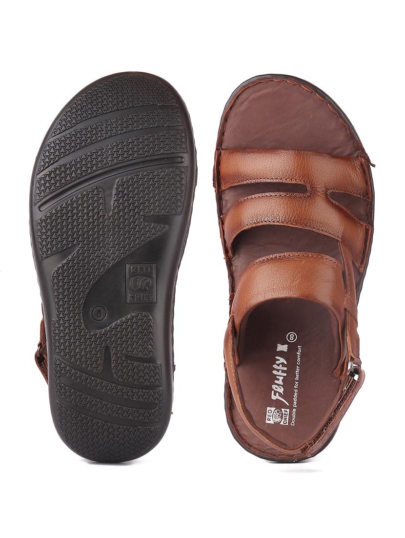 tan leather back strap sandals - 19690310 - Standard Image - 5