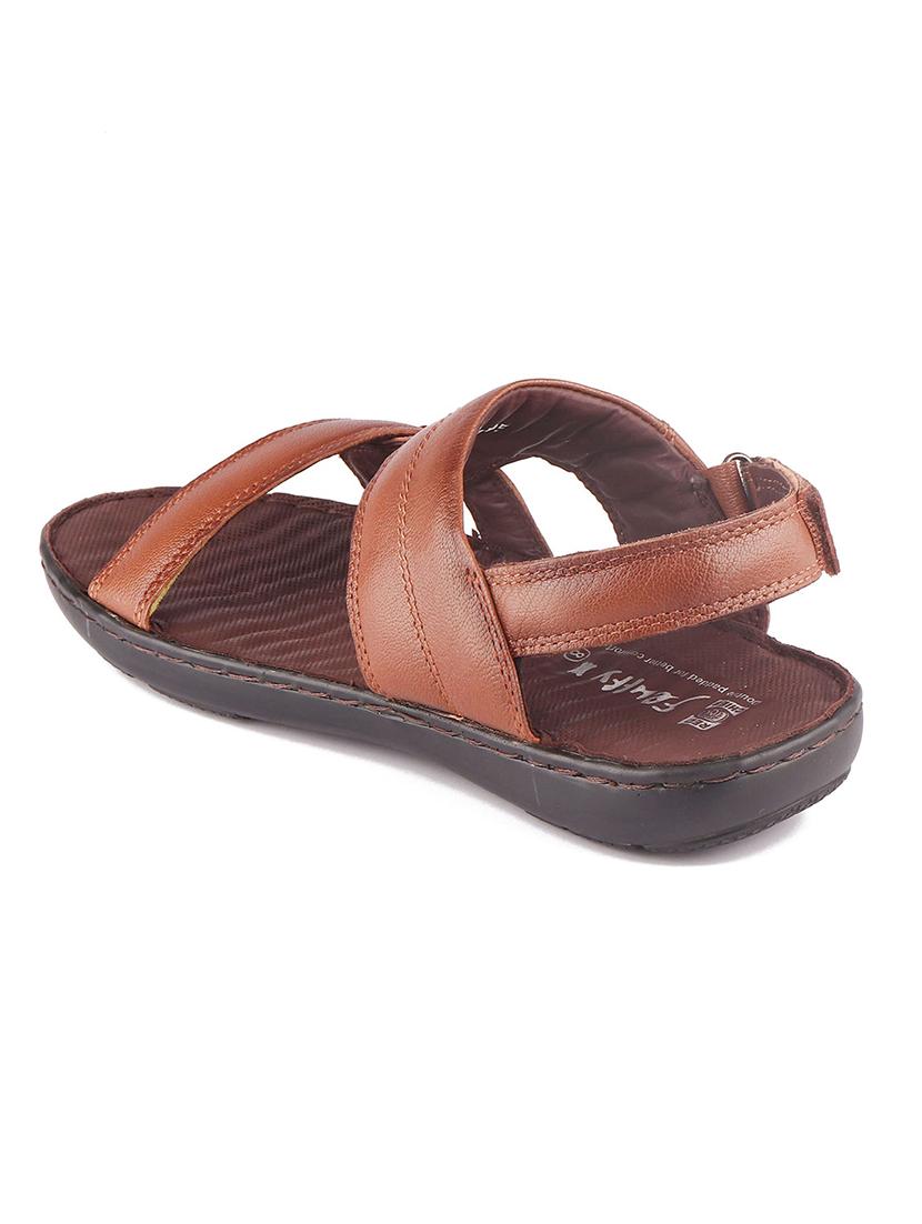 tan leather back strap sandals - 19690311 - Standard Image - 3
