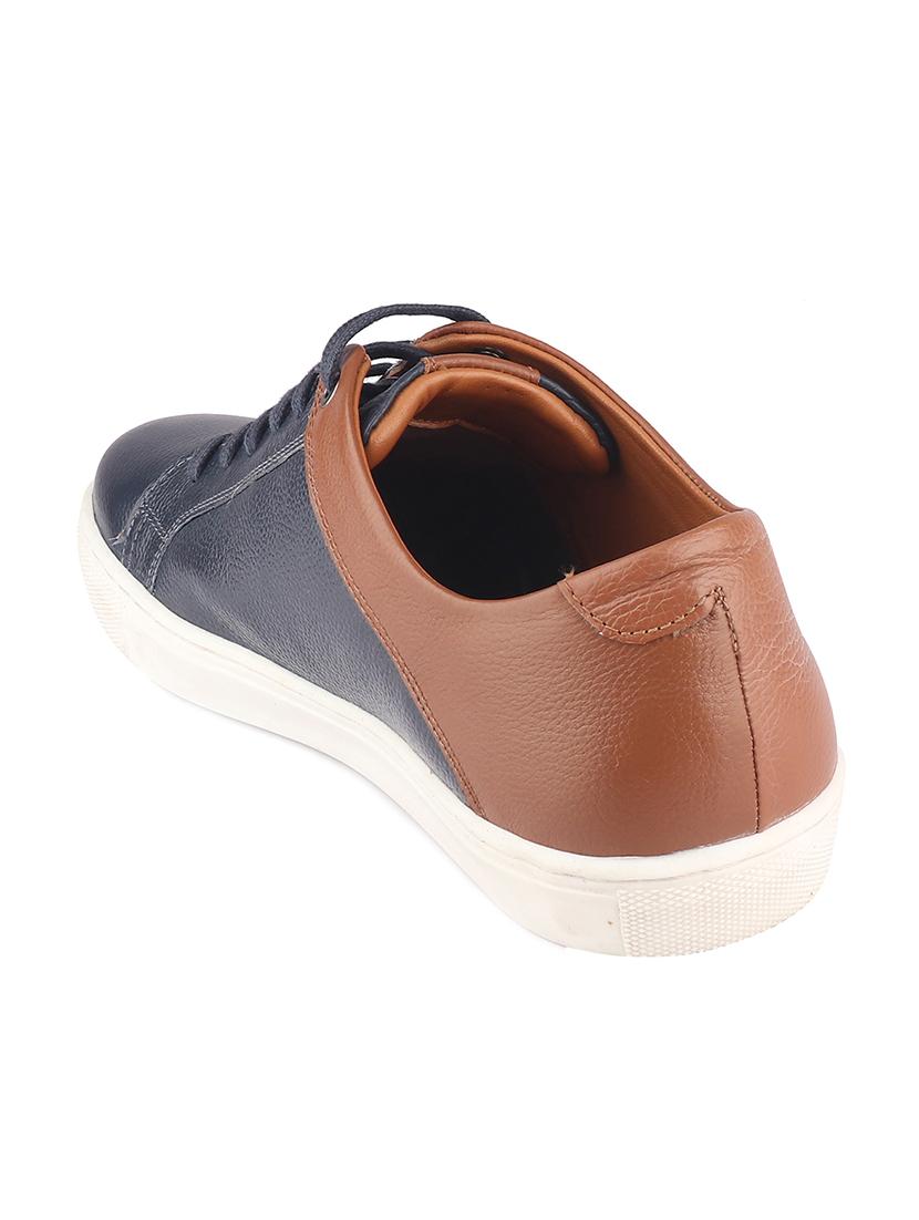blue leather lace up sneakers - 19690325 - Standard Image - 3