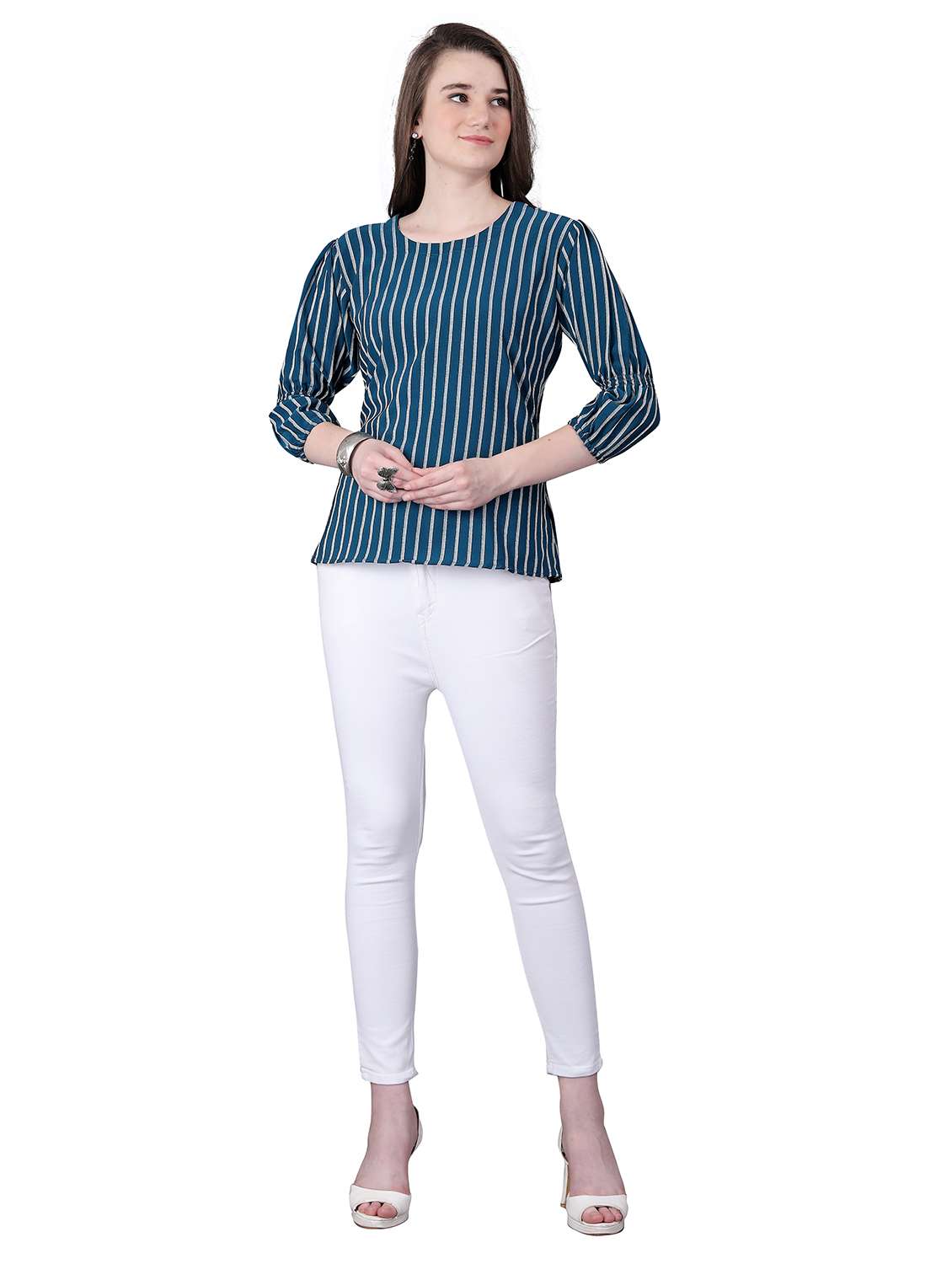 women's straight round neck top - 19690331 -  Standard Image - 3