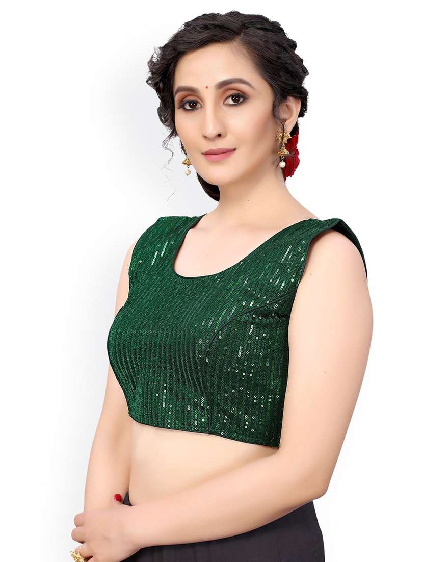 green georgette regular blouse - 19690348 - Zoom Image - 0