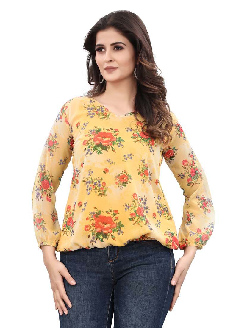floral print regular top - 19690387 -  Zoom Image - 0