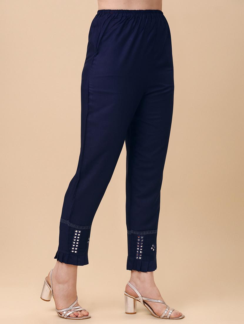 blue self design embroidered suit set - 19690426 - Standard Image - 3