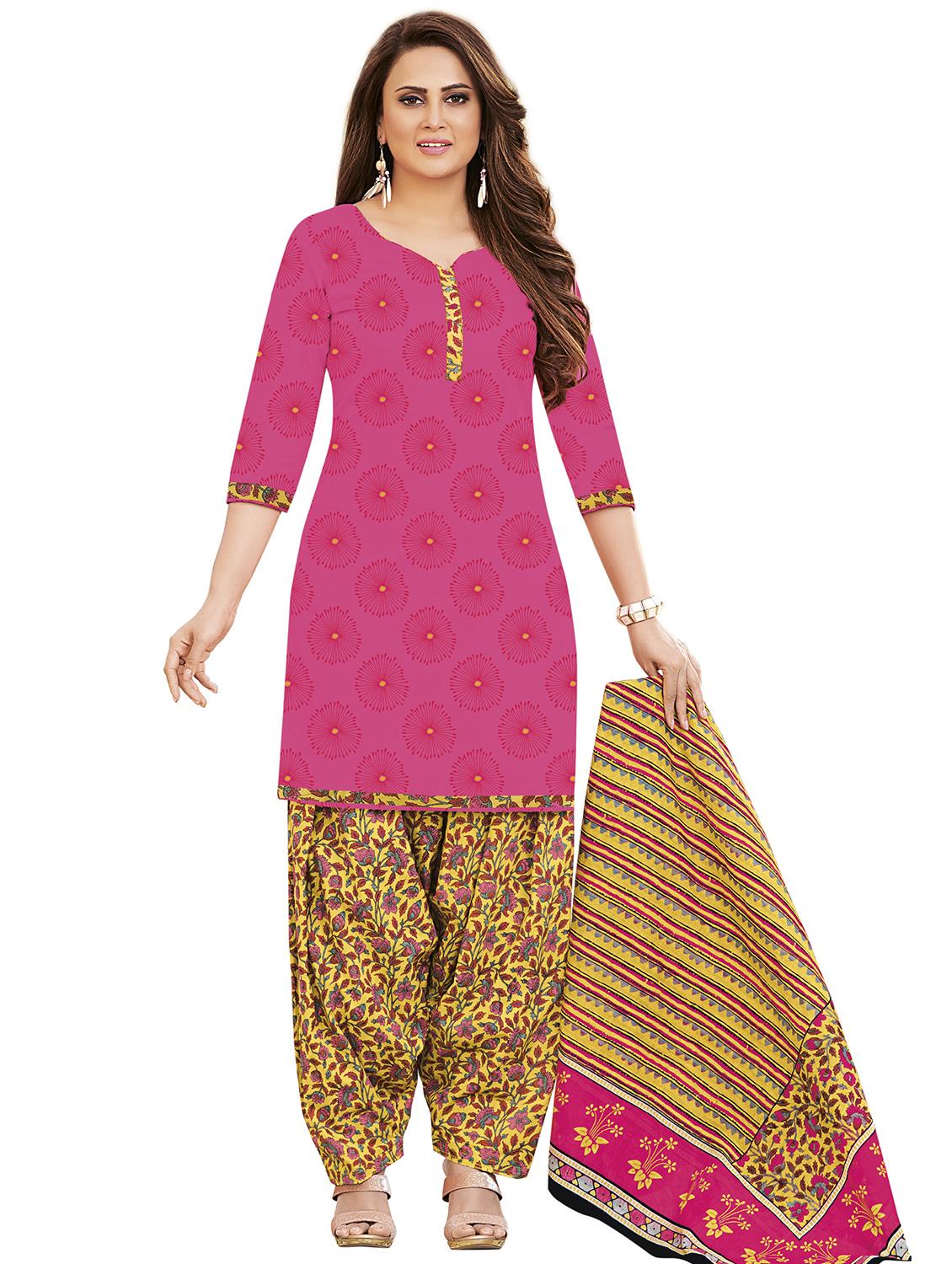 printed unstitched patiyala suit set - 19690753 - Zoom Image - 0