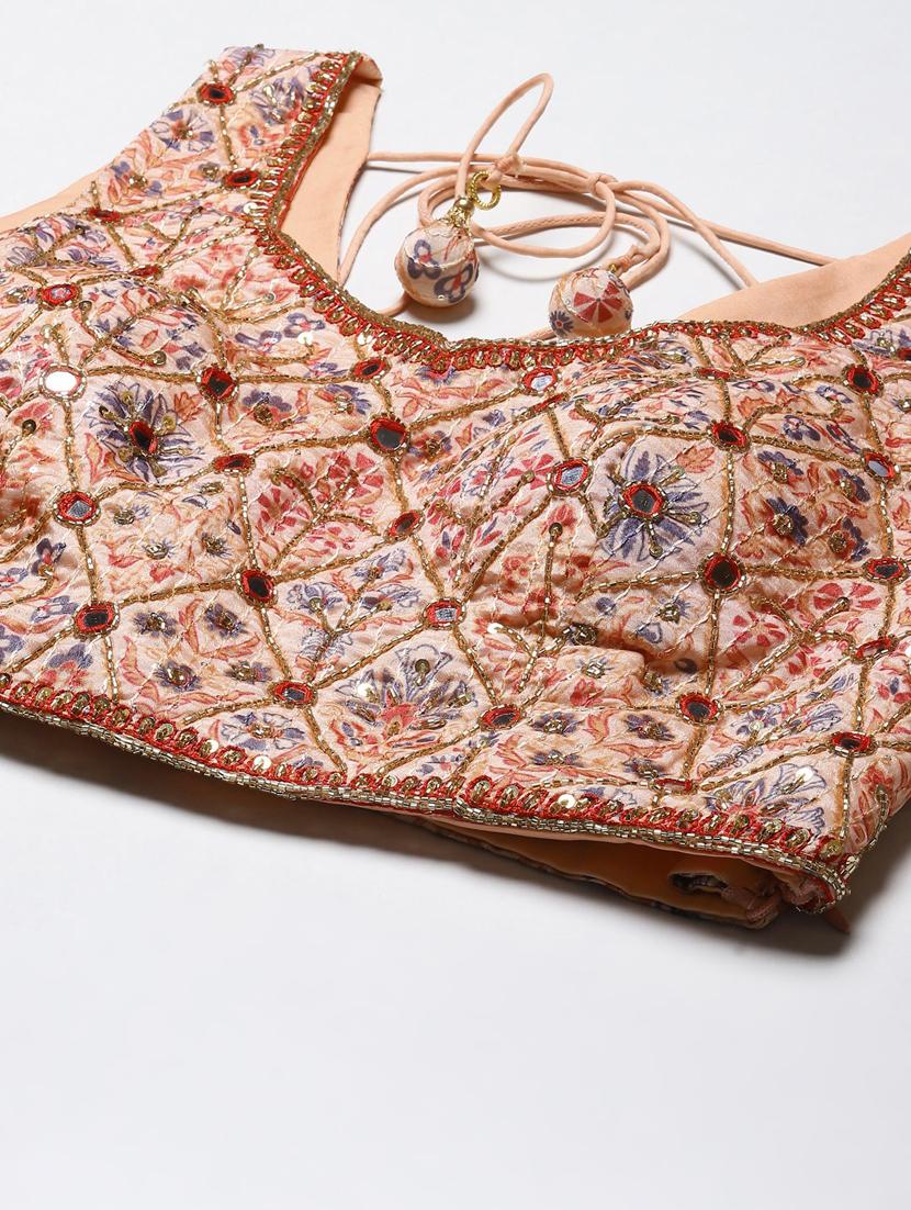 orange embroidered flared stitched lehenga - 19690890 - Standard Image - 5