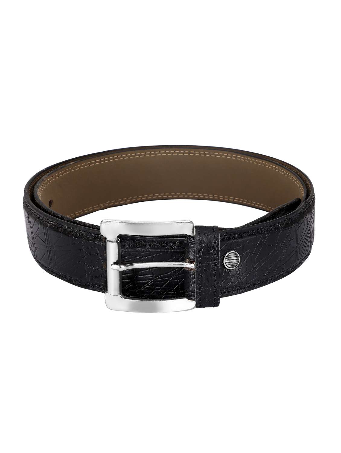 black leatherette belt