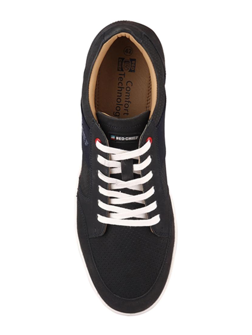 blue leather lace up sneakers - 19691007 - Standard Image - 3