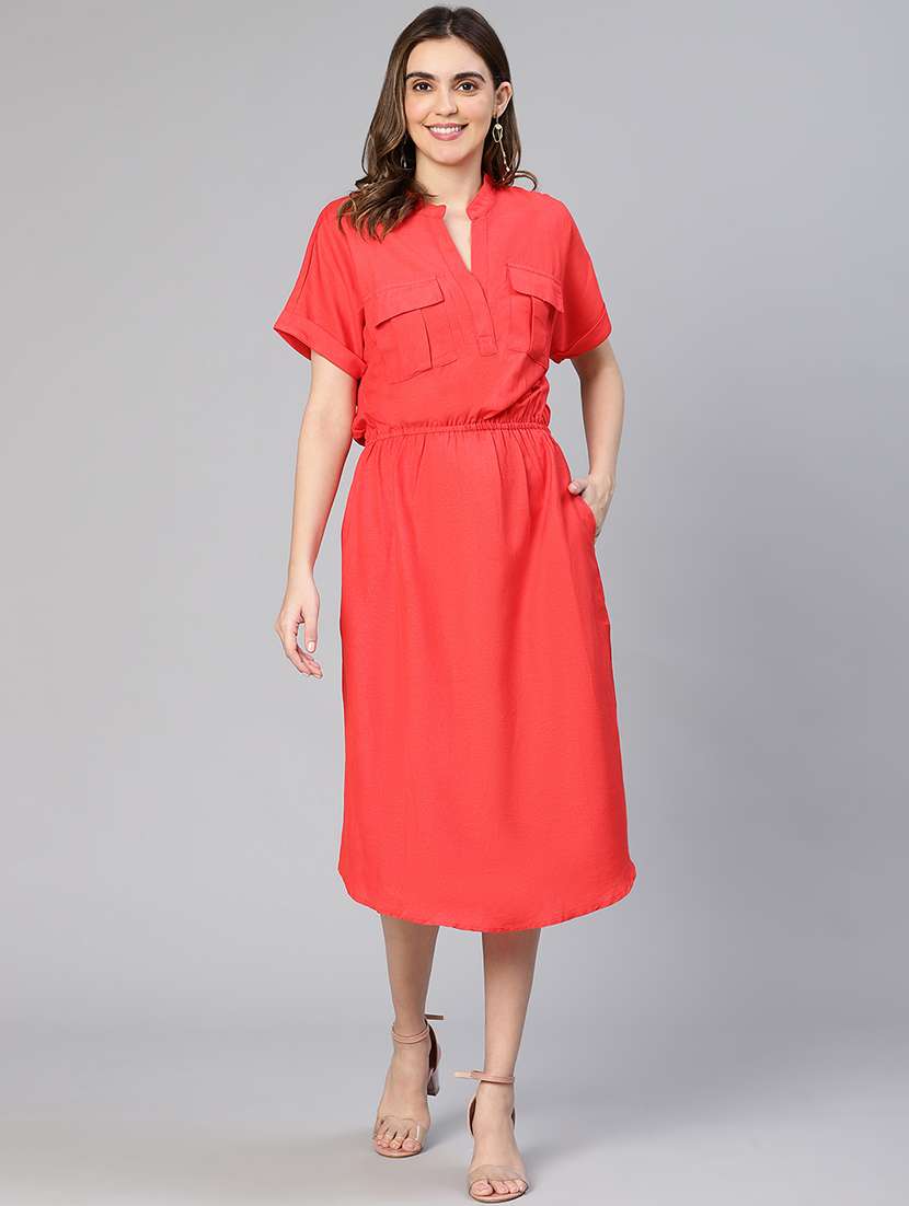 women's  solid dress - 19691073 -  Zoom Image - 0