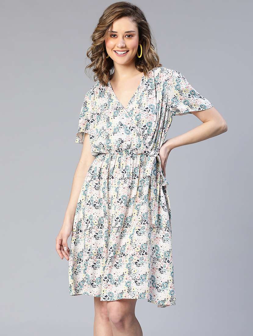 women's wrap floral dress