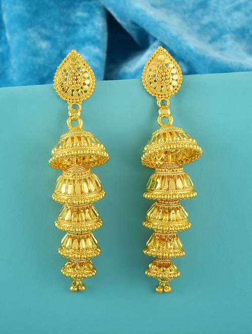 women's gold plated earring - 19691138 -  Standard Image - 0