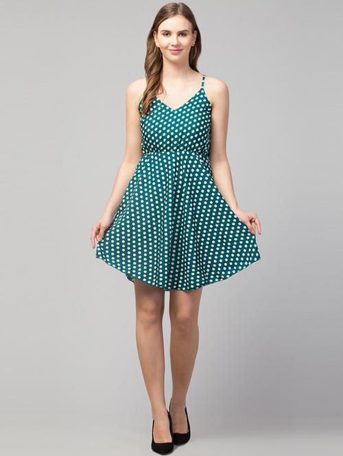 printed fit & flare dress - 19691260 - Standard Image - 0