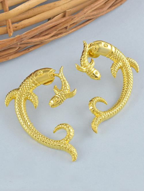 women gold plated earring - 19691422 - Standard Image - 0
