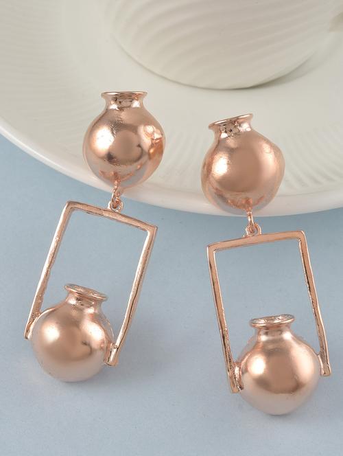 women copper plated earring - 19691425 - Standard Image - 0