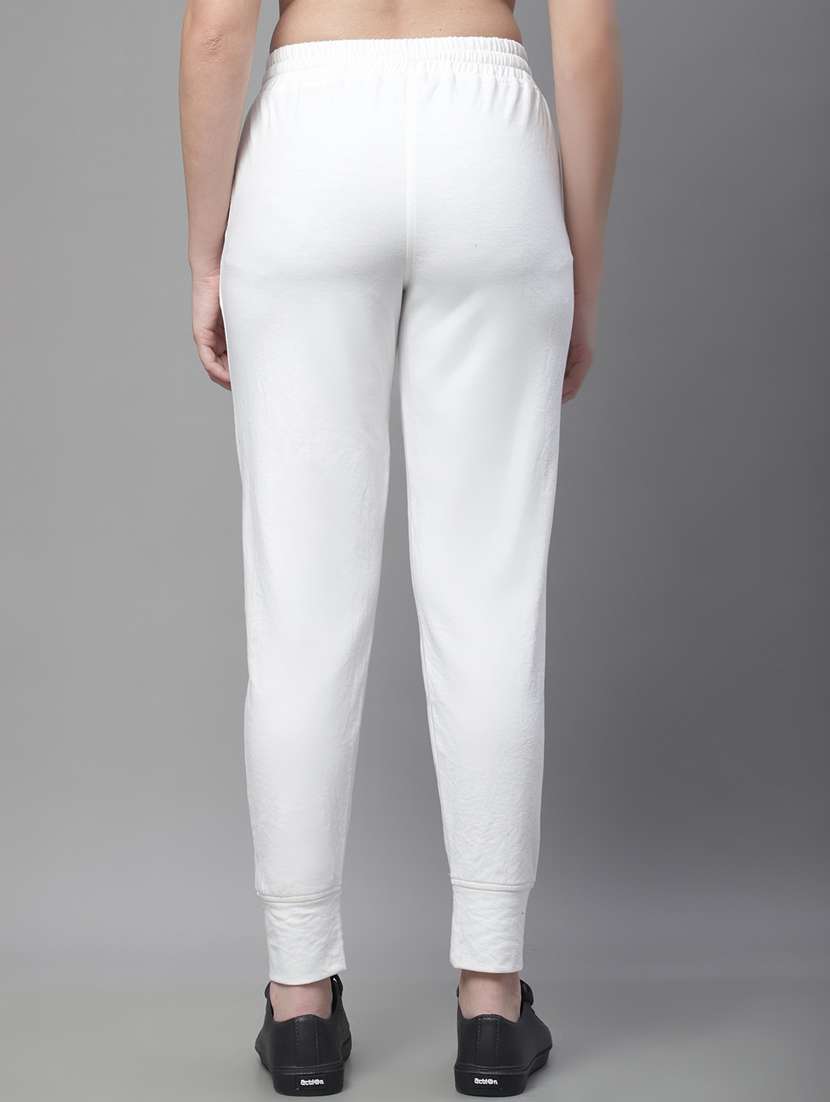 white cotton blend track pants - 19691536 -  Standard Image - 3