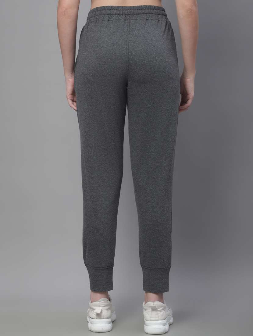 grey cotton blend track pants - 19691539 - Standard Image - 3