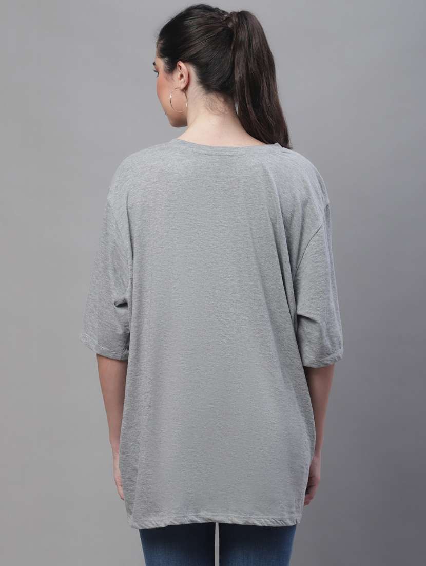 women's front print round neck t-shirt - 19691638 -  Standard Image - 3