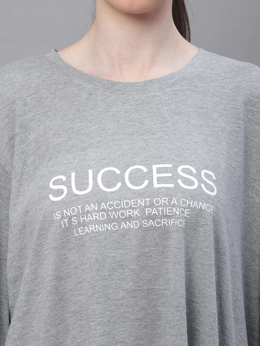 women's front print round neck t-shirt - 19691638 -  Standard Image - 5