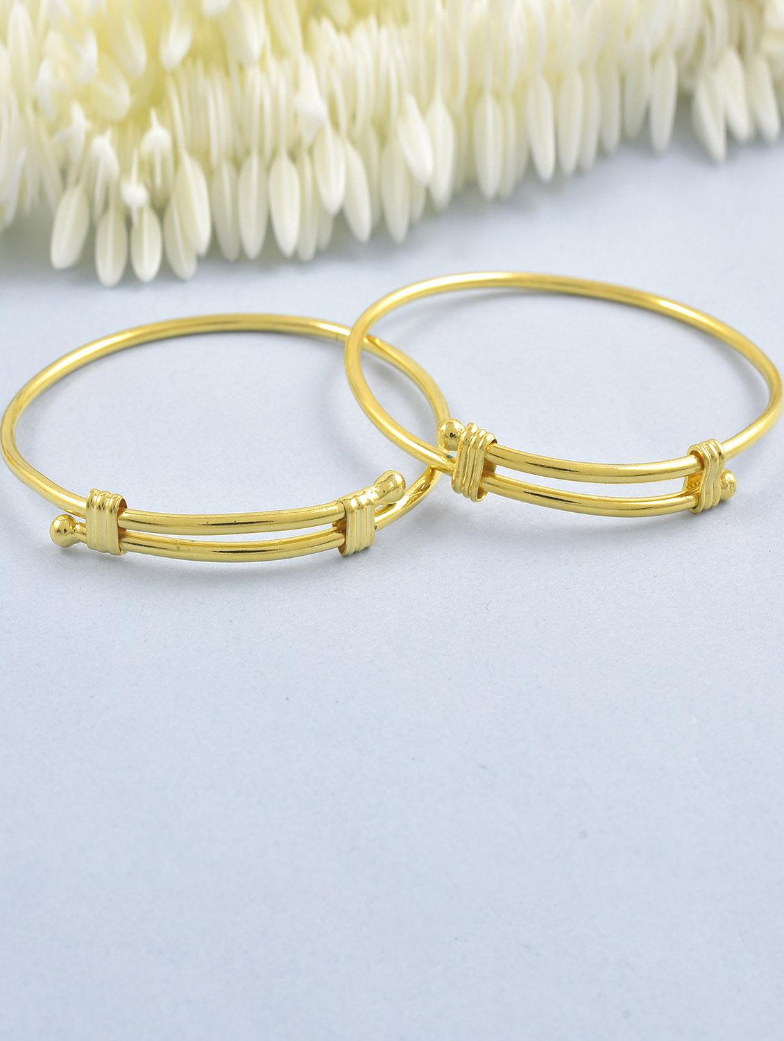 Bold and beautiful baby bangles in 22K Gold - BBAN-1208