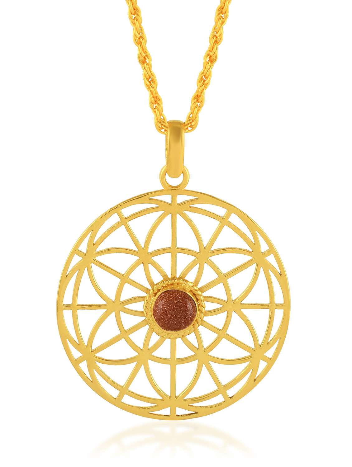 men gold plated pendant