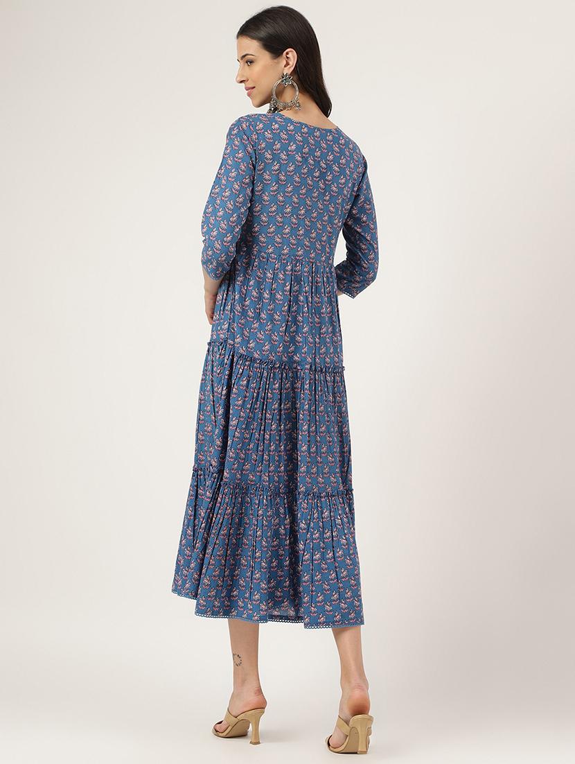 women's tiered dress floral dress - 19693152 - Standard Image - 3