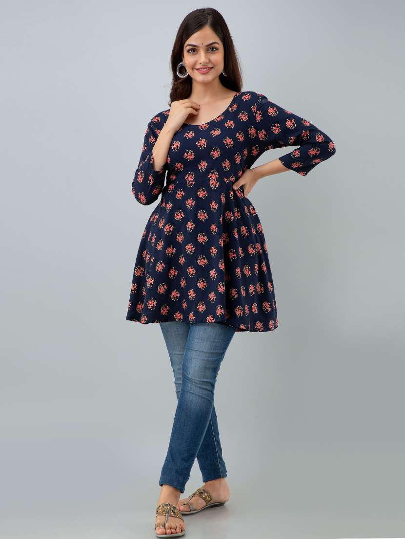 women's a line round neck top - 19693237 -  Standard Image - 3