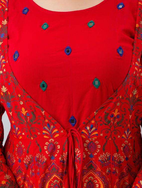 women's kurta with jacket kurta - 19693668 -  Standard Image - 5