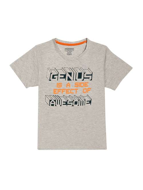 boys round neck printed t-shirt - 19694335 - Standard Image - 0