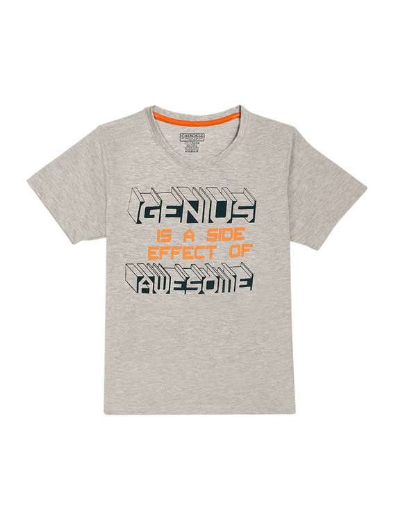 boys round neck printed t-shirt
