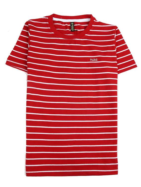 boys round neck striped t-shirt