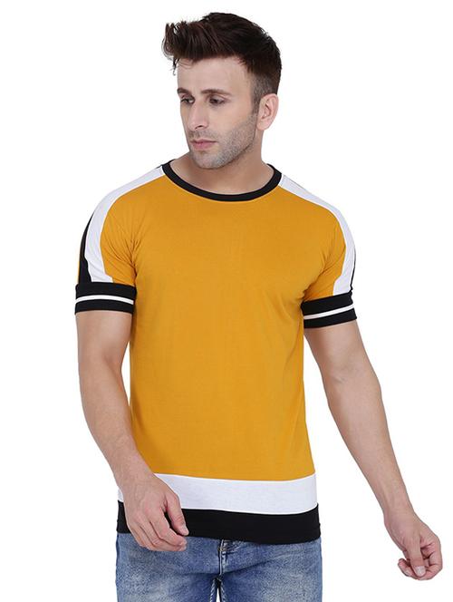 crew neck color block regular t-shirt - 19694432 - Standard Image - 0