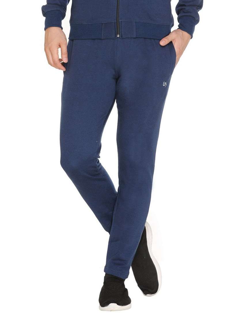 mid rise solid ankle length track pant