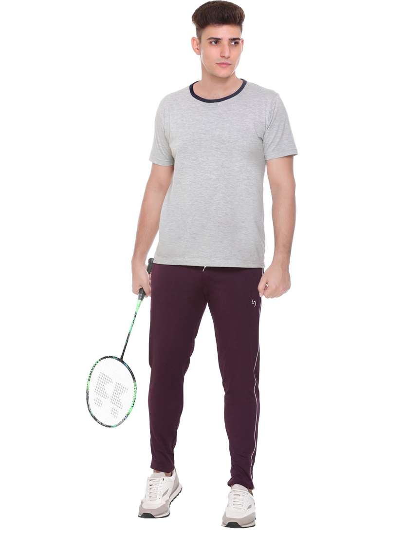 mid rise solid ankle length track pant - 19694594 -  Standard Image - 3