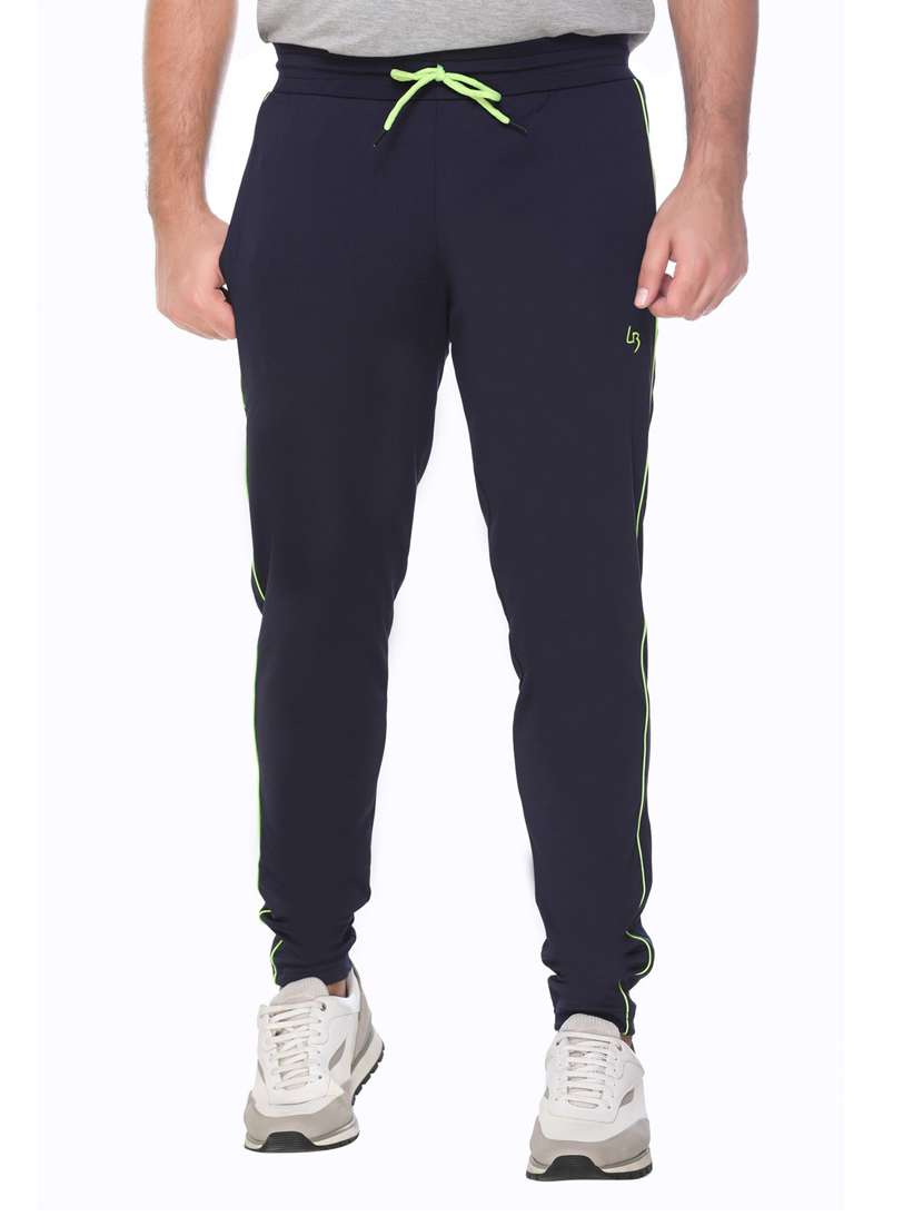 mid rise solid ankle length track pant