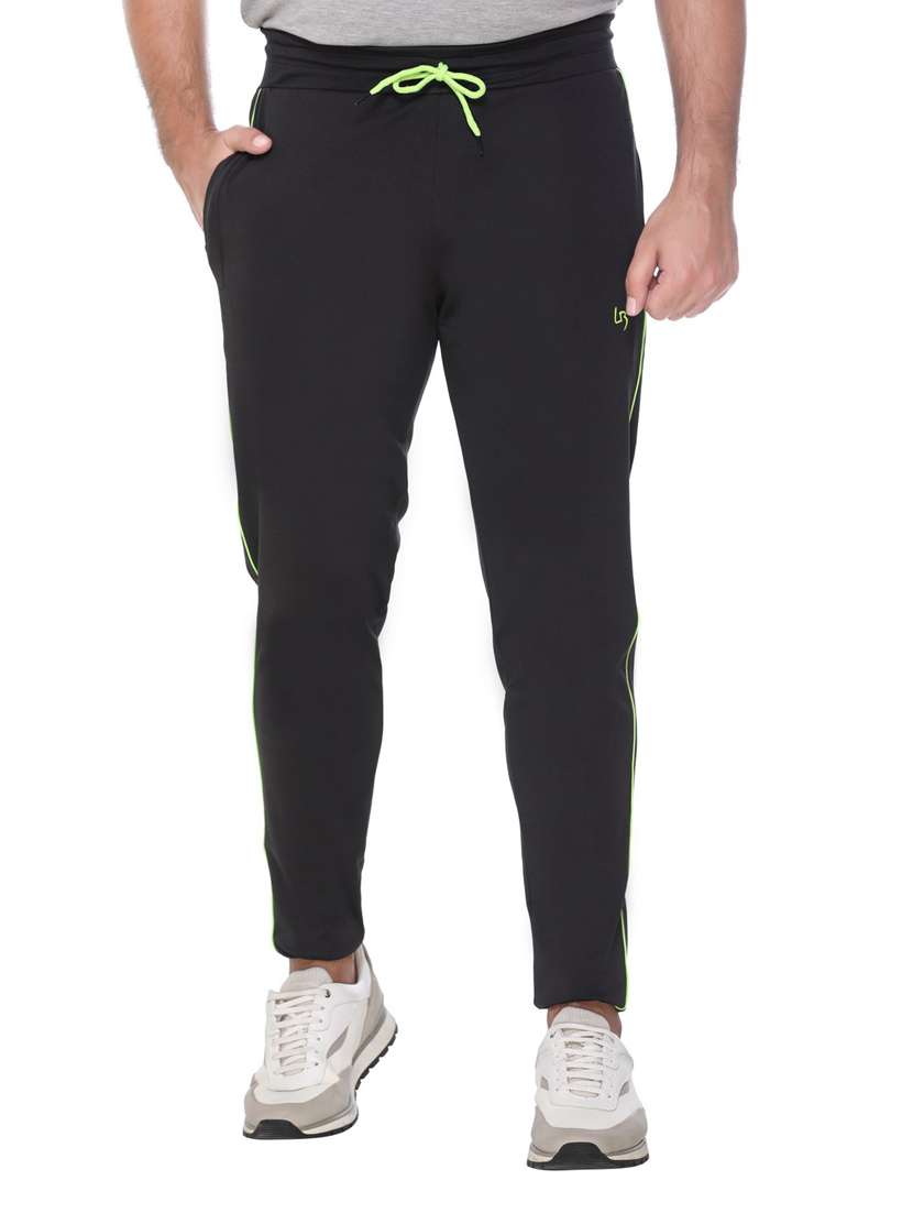 mid rise solid ankle length track pant