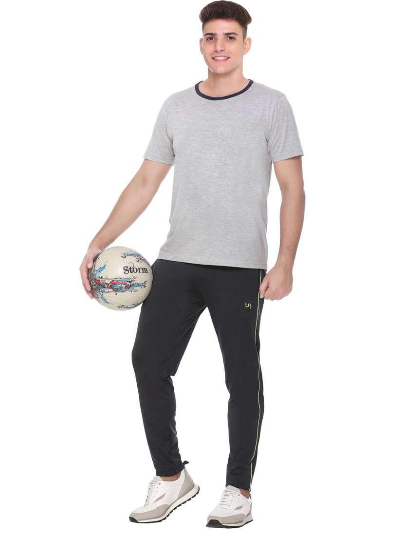 mid rise solid ankle length track pant - 19694596 -  Standard Image - 3