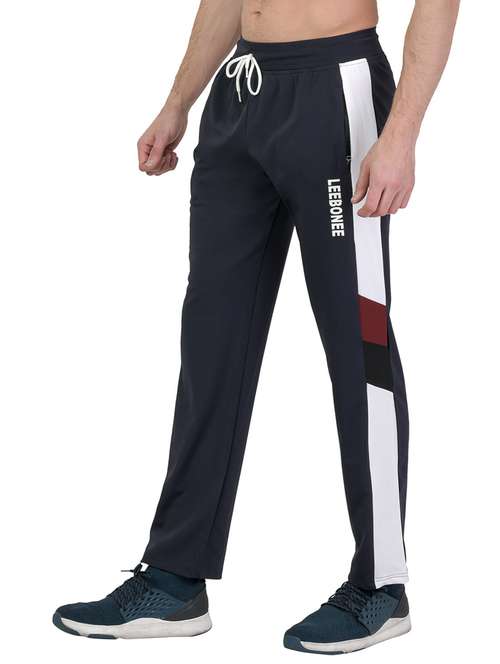 mid rise color block ankle length track pant - 19694605 - Standard Image - 0
