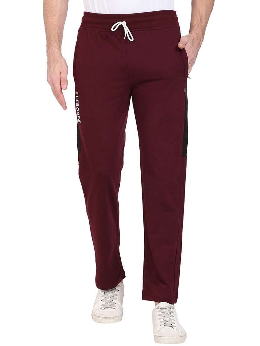 mid rise solid ankle length track pant