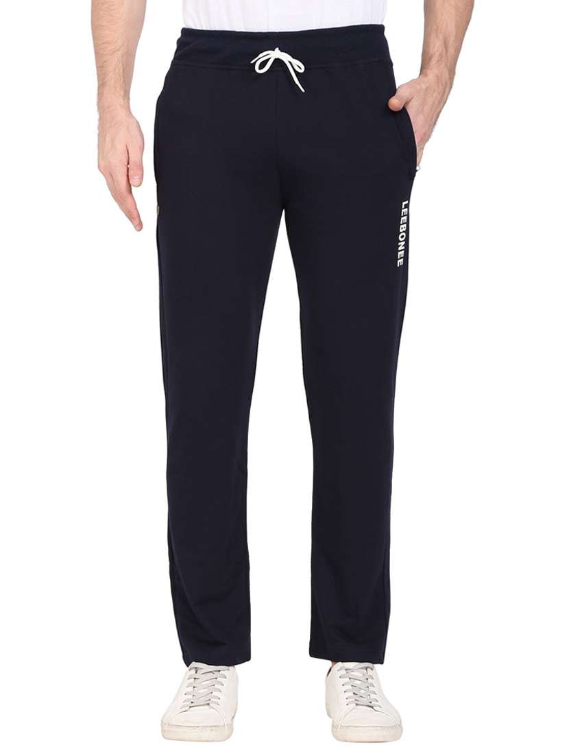 mid rise solid ankle length track pant