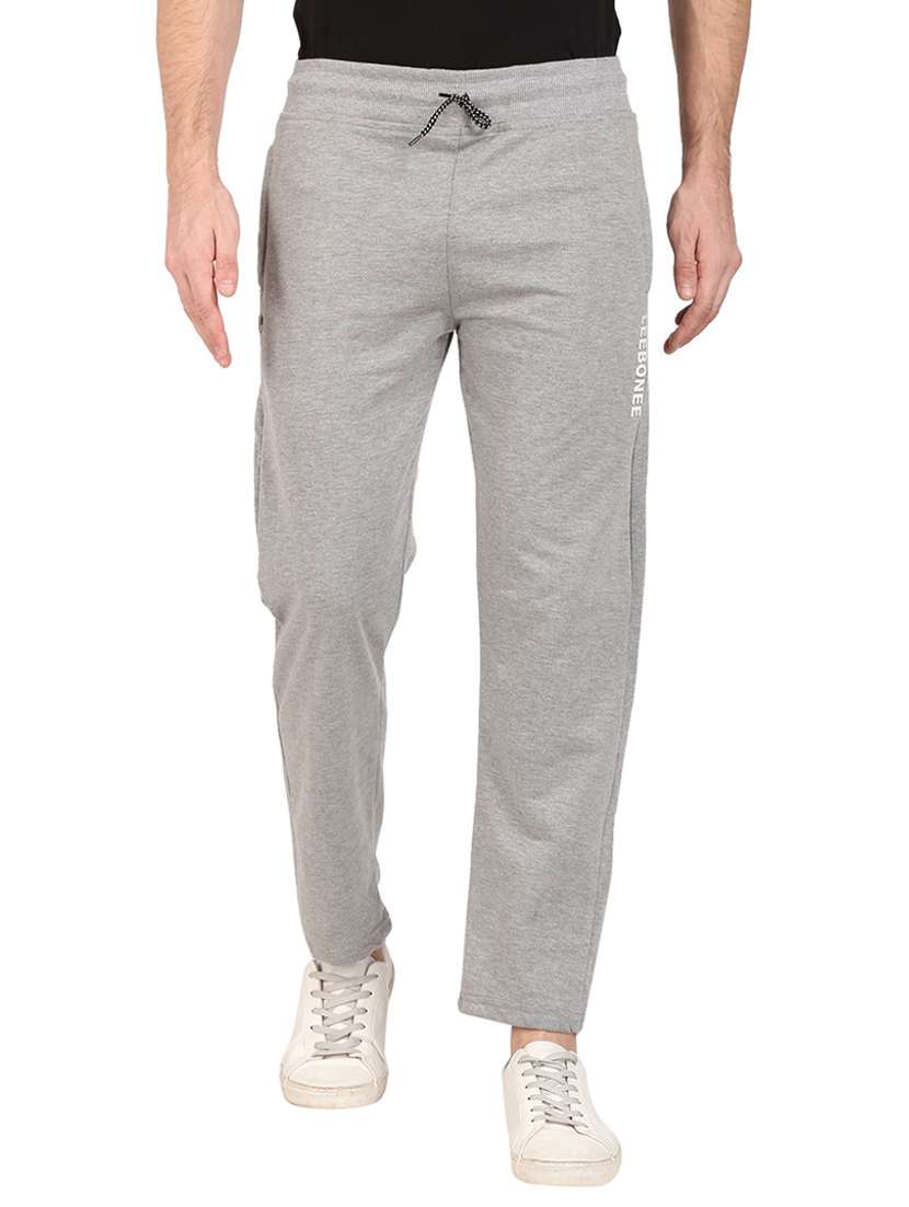 mid rise solid ankle length track pant