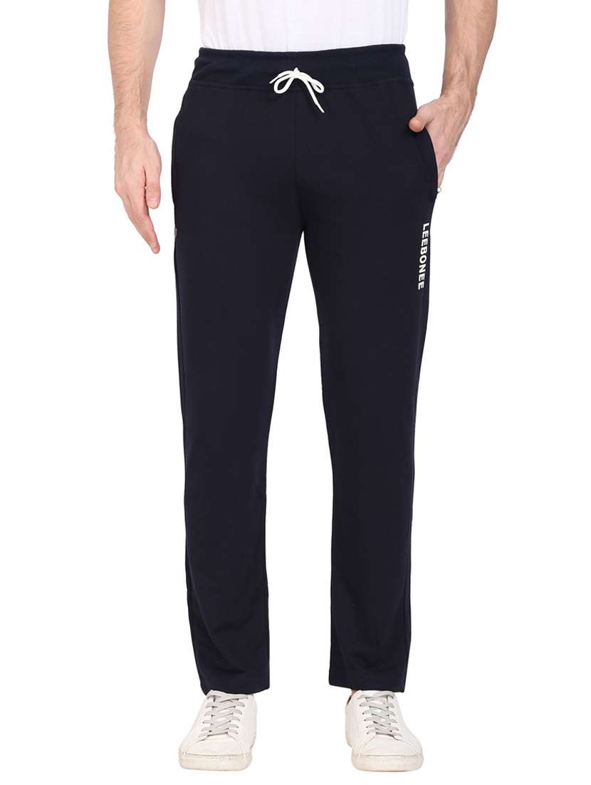 mid rise solid ankle length track pant