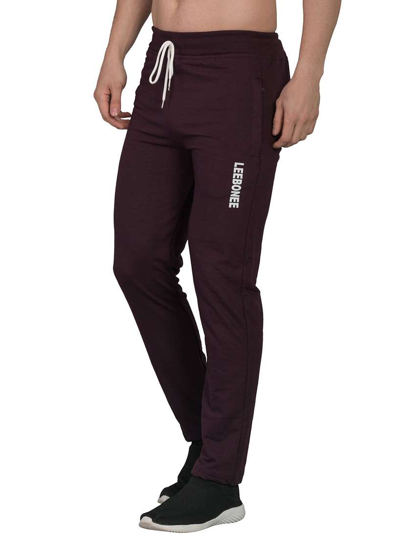 mid rise solid ankle length track pant